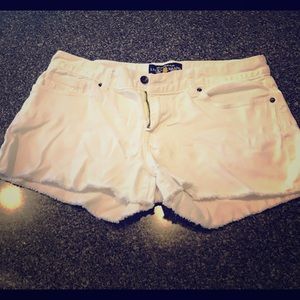 White cut off shorts